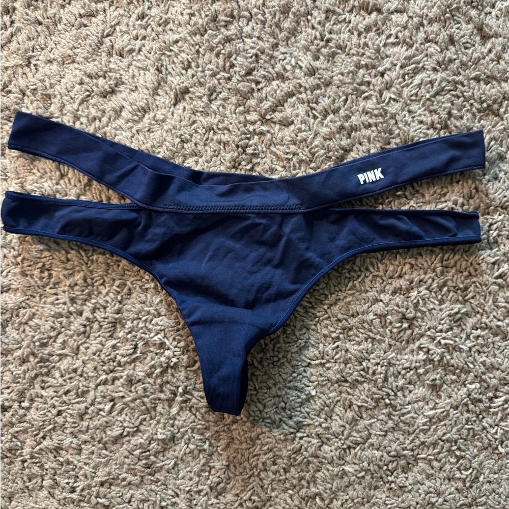 PINK Victoria's Secret Deep Blue Thong